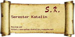 Serester Katalin névjegykártya
